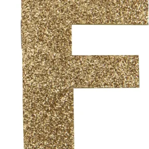 Neue Kollektion Glitterbuchstabe Maxi F gold