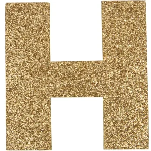 Glitterbuchstabe Maxi H gold Begrenztes Angebot
