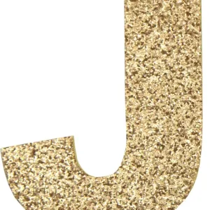 Glitterbuchstabe Maxi J gold Preisreduziert