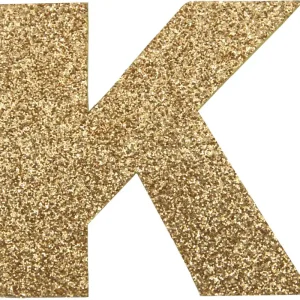Glitterbuchstabe Maxi K gold Im Trend