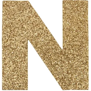 Glitterbuchstabe Maxi N gold Neue Ware