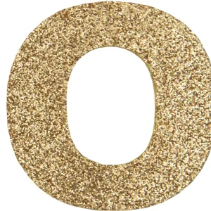 Versand Am Gleichen Tag Glitterbuchstabe Maxi O gold