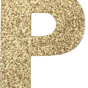 Schnäppchen Glitterbuchstabe Maxi P gold