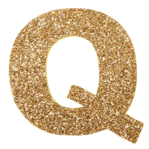 Neuheit Glitterbuchstabe Maxi Q gold