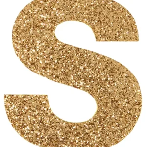 Glitterbuchstabe Maxi S gold Sonderangebot