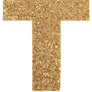 Preiswert Glitterbuchstabe Maxi T gold