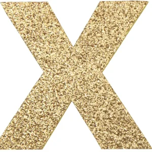 Glitterbuchstabe Maxi X gold Expressversand