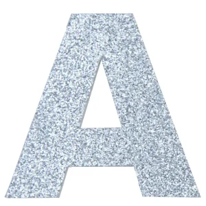 Großhandel Glitterbuchstabe Maxi A silber