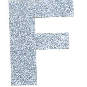 Rabatt Glitterbuchstabe Maxi F silber