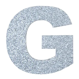 Glitterbuchstabe Maxi G silber Direktkauf