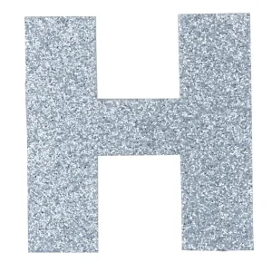 Solange Der Vorrat Reicht Glitterbuchstabe Maxi H silber