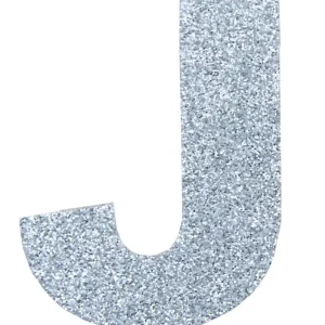 Glitterbuchstabe Maxi J silber Jetzt Kaufen