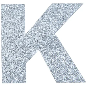 Rabatt Glitterbuchstabe Maxi K silber