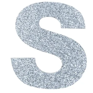 Rabatt Glitterbuchstabe Maxi S silber