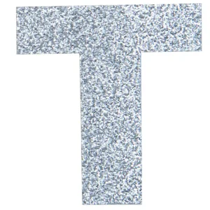 Neue Ware Glitterbuchstabe Maxi T silber