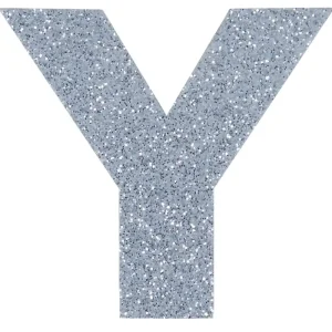Glitterbuchstabe Maxi Y silber Knallerangebot