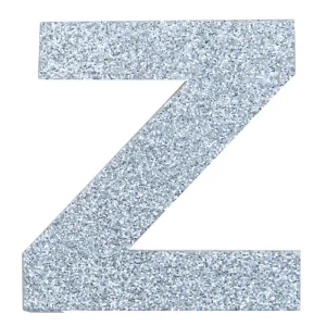 Nur Für Kurze Zeit Glitterbuchstabe Maxi Z silber