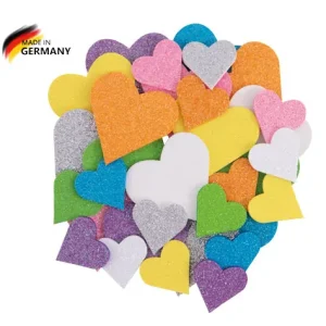 Mega-Angebot Glitterherzen Pastelltöne, 32 Stück sortiert