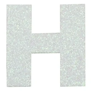 Sonderangebot Glitterbuchstabe Maxi H weiß