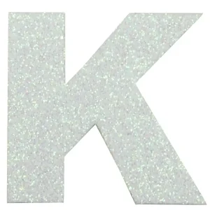 Preiswert Glitterbuchstabe Maxi K weiß