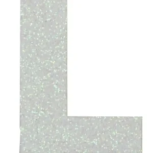 Wochenendangebot Glitterbuchstabe Maxi L weiß