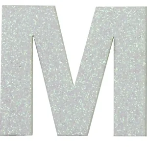 Preisknaller Glitterbuchstabe Maxi M weiß