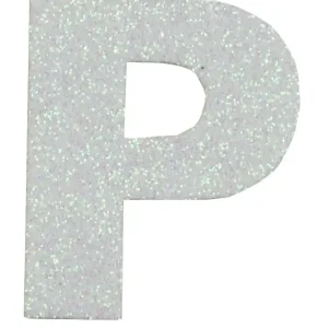 Super-Preis Glitterbuchstabe Maxi P weiß