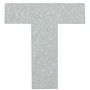 Glitterbuchstabe Maxi T weiß Kostenfreie Lieferung