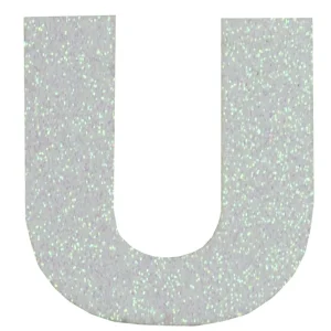 Nur Heute Glitterbuchstabe Maxi U weiß