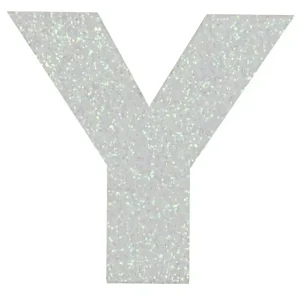 Schneller Versand Glitterbuchstabe Maxi Y weiß
