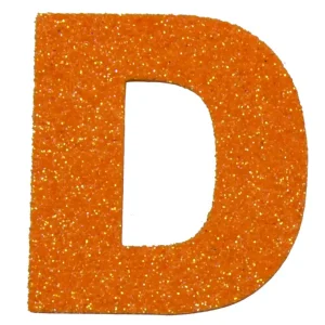 Markenprodukt Glitterbuchstabe Maxi D mandarine