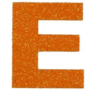 Geprüft Glitterbuchstabe Maxi E mandarine