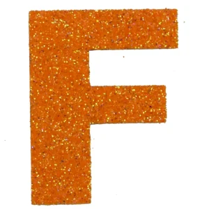 Glitterbuchstabe Maxi F mandarine Wochenendangebot
