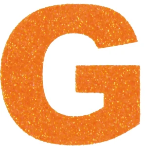 Letzte Chance Glitterbuchstabe Maxi G mandarine