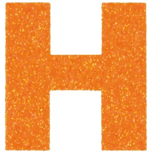 Preiswert Glitterbuchstabe Maxi H mandarine
