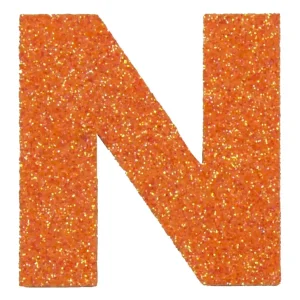 Glitterbuchstabe Maxi N mandarine Heißes Angebot