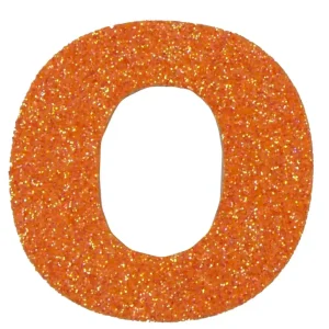 Glitterbuchstabe Maxi O mandarine Kostenloser Versand