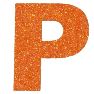 Glitterbuchstabe Maxi P mandarine Top-Preis