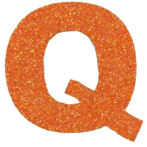 Direktkauf Glitterbuchstabe Maxi Q mandarine