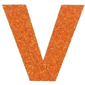 Schnäppchen Glitterbuchstabe Maxi V mandarine