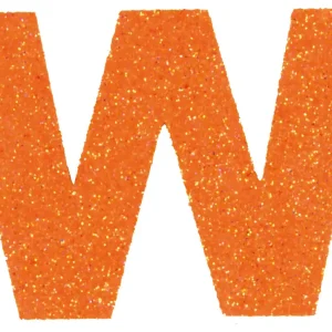 Glitterbuchstabe Maxi W mandarine Markenprodukt