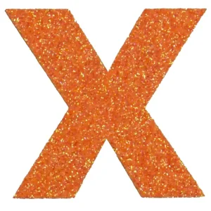 Versand Am Gleichen Tag Glitterbuchstabe Maxi X mandarine
