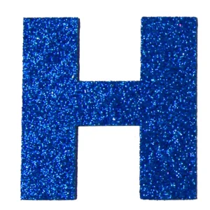 Neuheit Glitterbuchstabe Maxi H blau