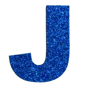 Glitterbuchstabe Maxi J blau Mengenrabatt