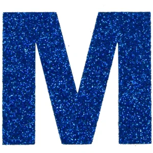 Glitterbuchstabe Maxi M blau Mengenrabatt