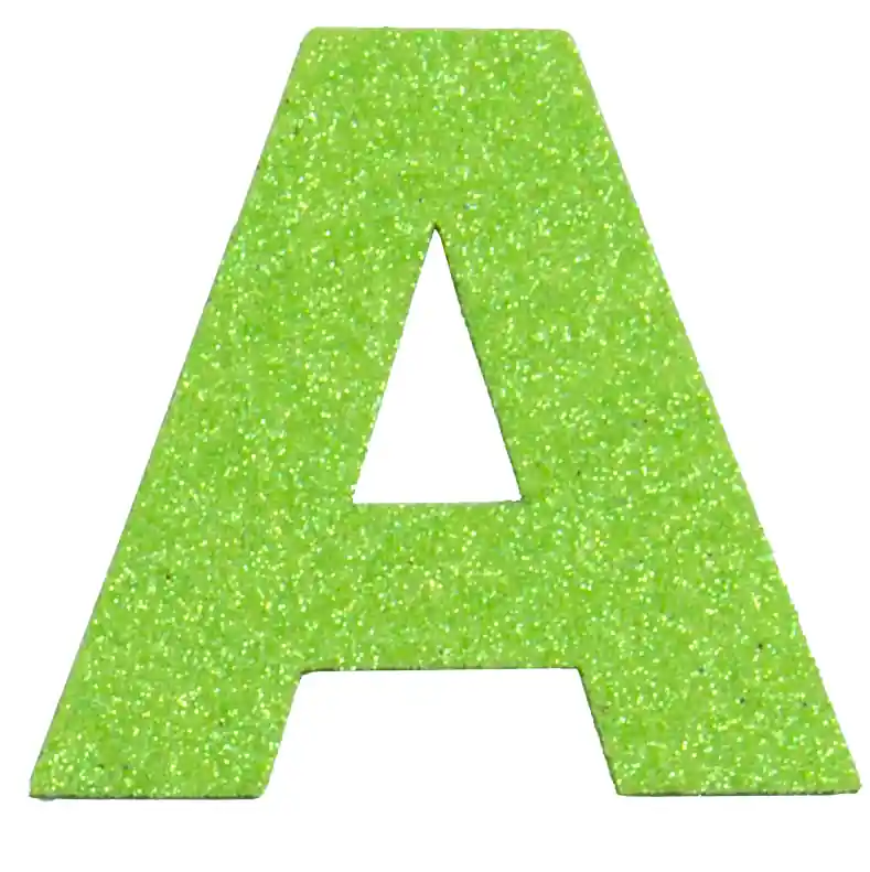 Markenware Glitterbuchstabe Maxi A apfelgrün