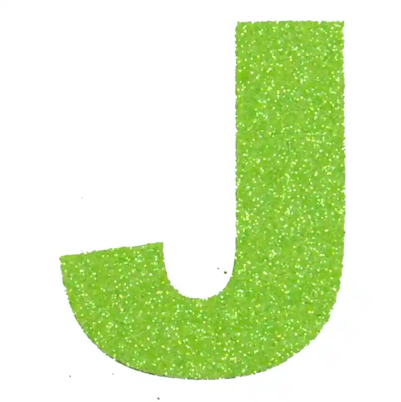 Glitterbuchstabe Maxi J apfelgrün Preiswert