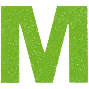 Schnäppchen Glitterbuchstabe Maxi M apfelgrün