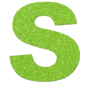 Glitterbuchstabe Maxi S apfelgrün Direktkauf