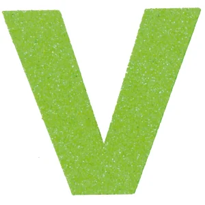 Glitterbuchstabe Maxi V apfelgrün Begrenztes Angebot
